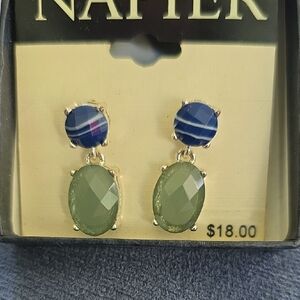 Napier Blue and Green Elegant Earrings